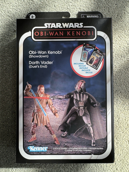 Star Wars Showdown Obi-Wan Kenobi + Darth Vader Kenner Action Figure 2-PACK NEW