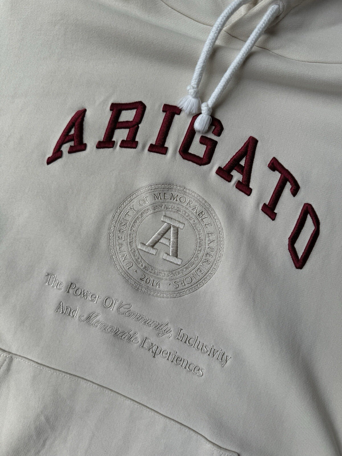 Axel Arigato - Arigato University Printed Hoodie - Pale Beige - Size M - NEW