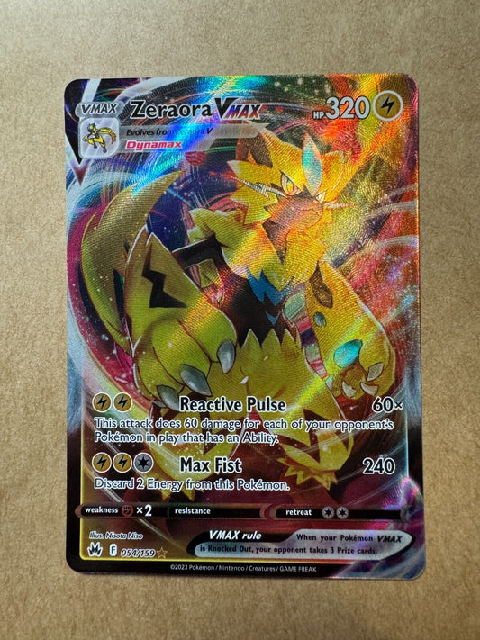 Zeraora Full Art VMAX 054/159 Crown Zenith Pokemon SWSH Near Mint