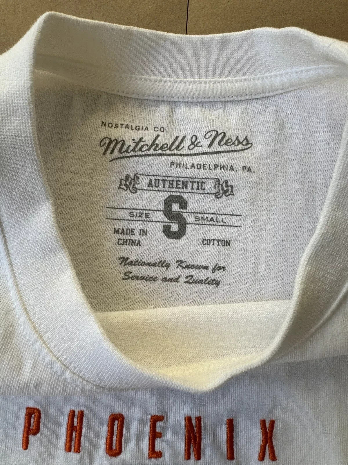 NBA Phoenix Suns Vintage White T-Shirt - Mitchell & Ness - Oversized - SIZE S