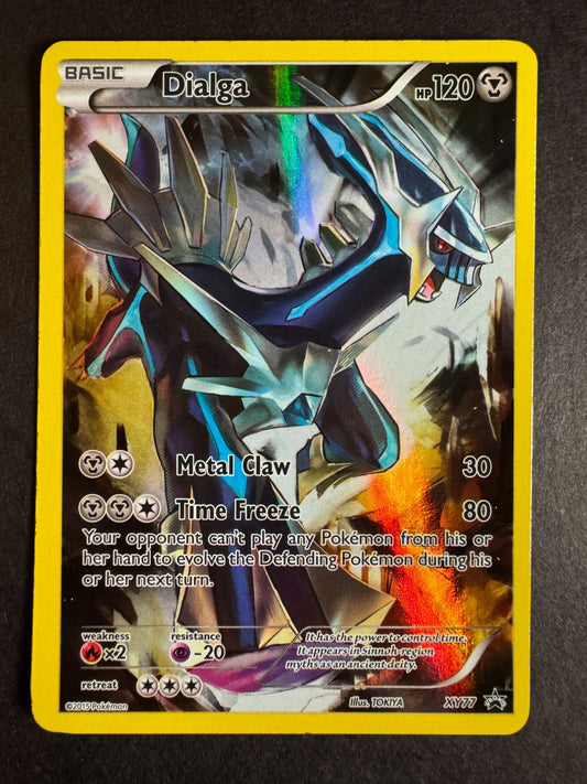 Dialga Full Art Holo XY77 Black Star Promo Pokemon XY Lightly Played