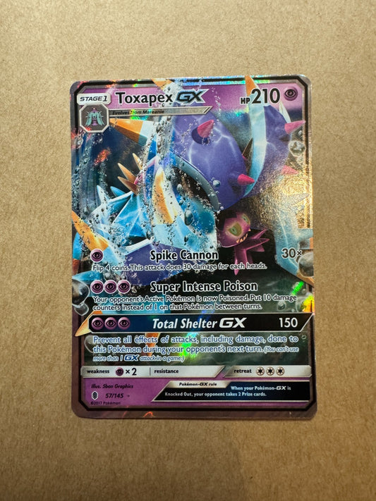 Toxapex GX 57/145 - Sun & Moon Base - Pokemon Rare Near Mint