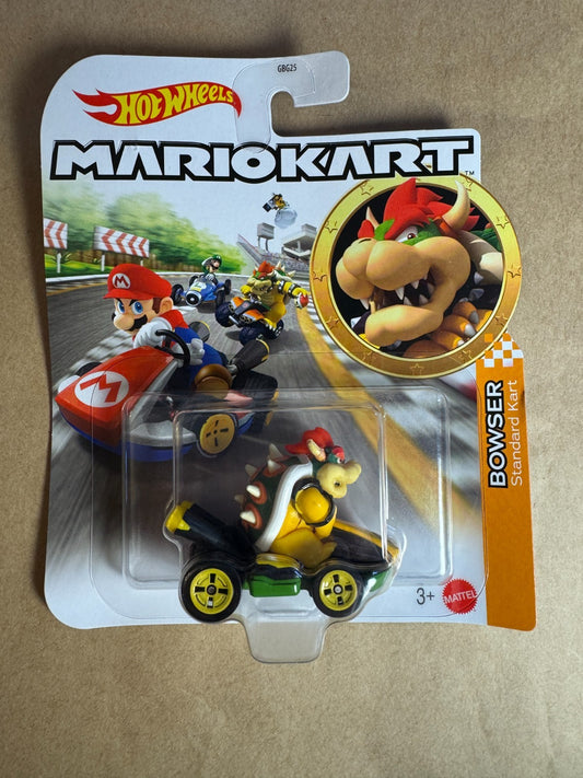 Bowser Standard Kart - Mario Kart - Hot Wheels - Mattel NEW
