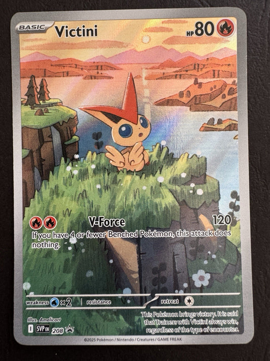Victini Illustration Rare Promo SVP 208 Pokemon White Flare Black Bolt Near Mint