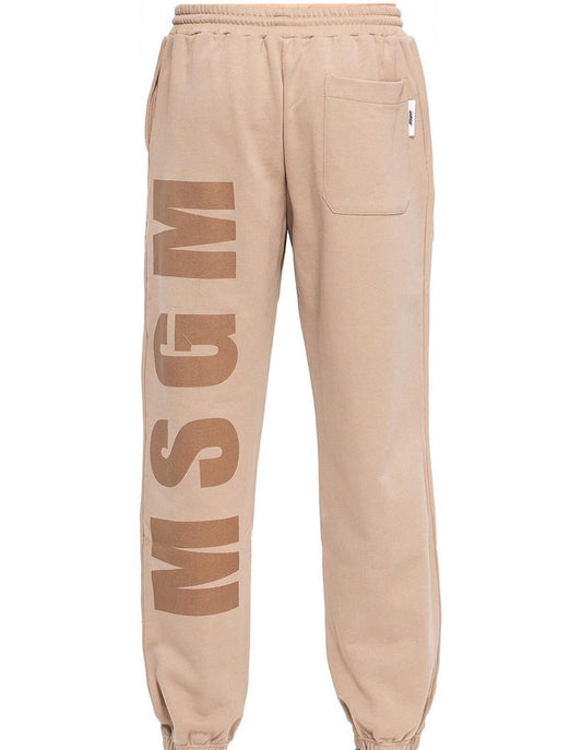 MSGM - Logo-Print Cotton Track-Pants - DOVE GREY - SIZE S/US 30 - MADE IN ITALY