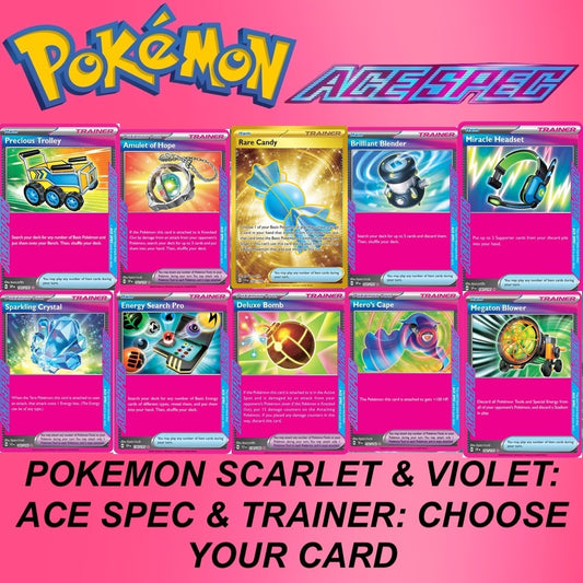 Pokemon Scarlet & Violet Ace Specs & Full Art Trainer - Pokemon Choose Your Card