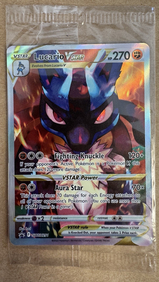 Lucario VSTAR SWSH291 Promo Pokemon SV Crown Zenith Holo Near Mint Sealed