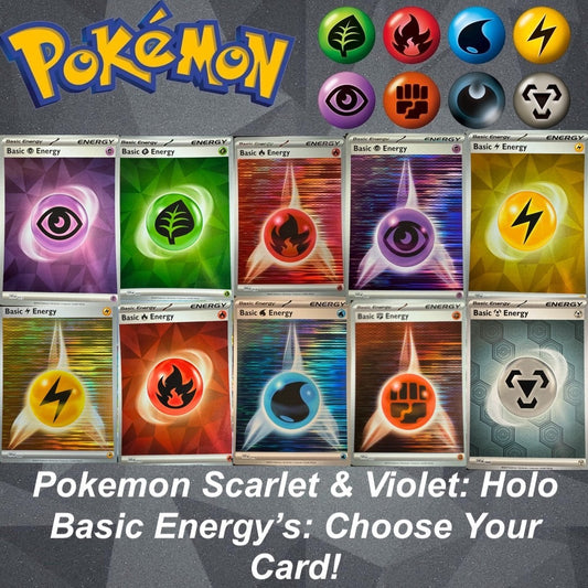 Pokemon Scarlet & Violet Holo Basic Energy All Types - Pokemon Choose Your Card