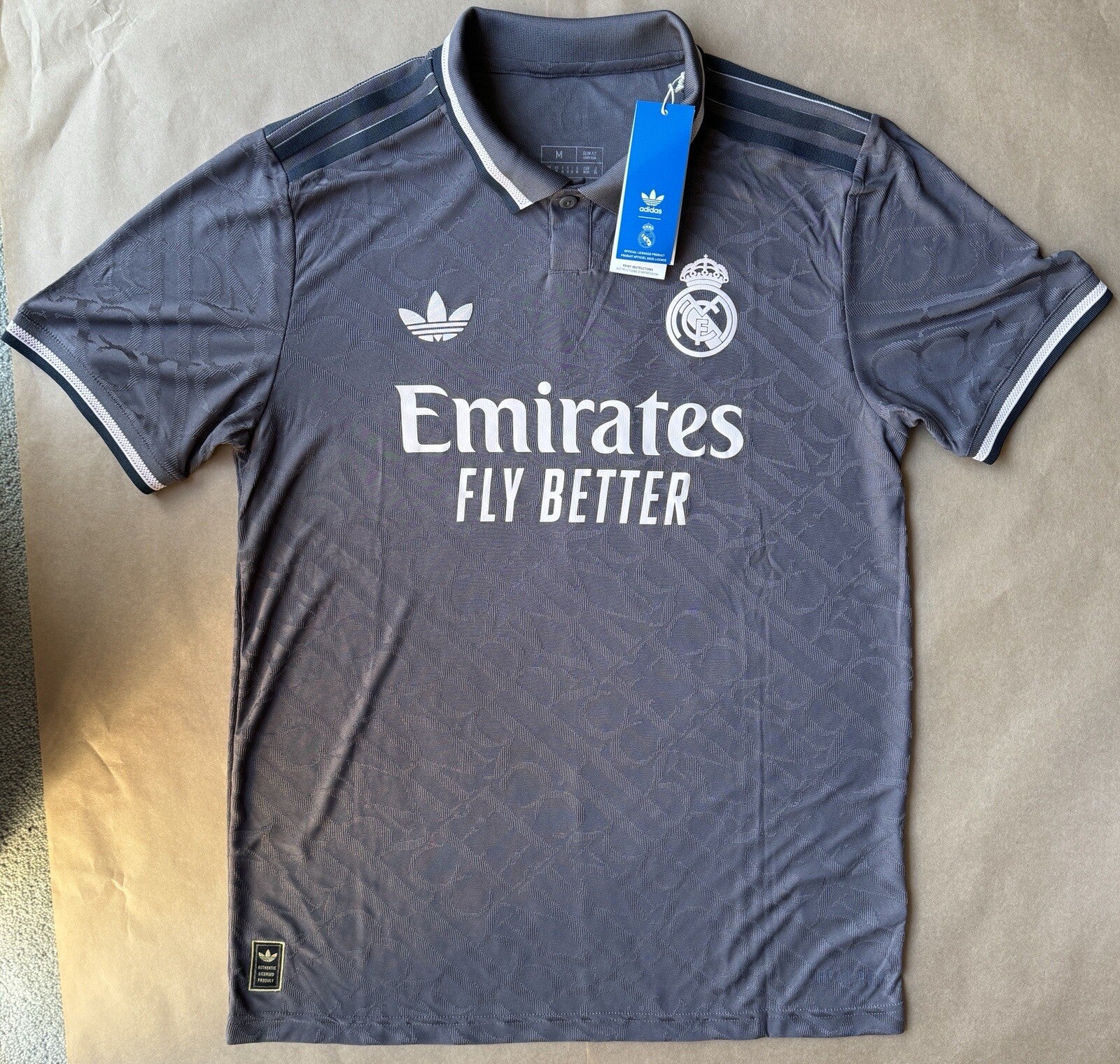 Adidas - Real Madrid Third 2024/25 Authentic Heat Rdy Jersey - M - NEW WITH TAGS