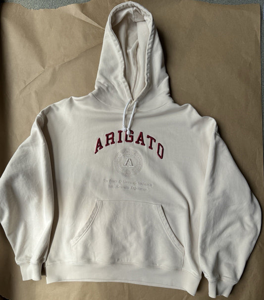 Axel Arigato - Arigato University Printed Hoodie - Pale Beige - Size M - NEW