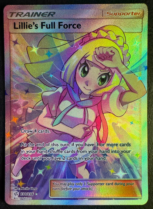 Lillie's Full Force Full Art Trainer 230/236 Pokemon SM Cosmic Eclipse Near Mint