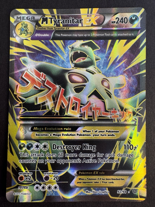 M Tyranitar EX Ultra Rare 92/98  Pokemon XY Ancient Origins Lightly Played