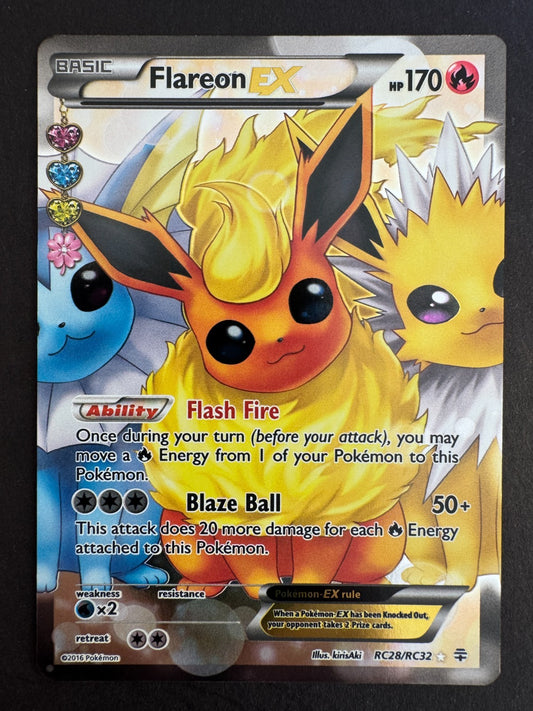 Flareon EX RC28/RC32 Radiant Collection Pokemon XY Generations Holo Near Mint
