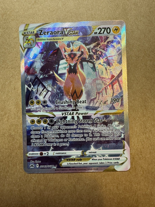 Zeraora VSTAR GG43/GG70 - Crown Zenith Galarian Gallery - Pokemon Near Mint