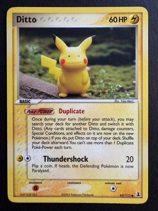 Pikachu Ditto 63/113 Pokemon EX Delta Species Lightly Played