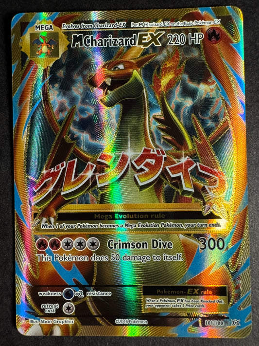 M Charizard EX Full Art 101/108 Pokemon XY Evolutions Near Mint