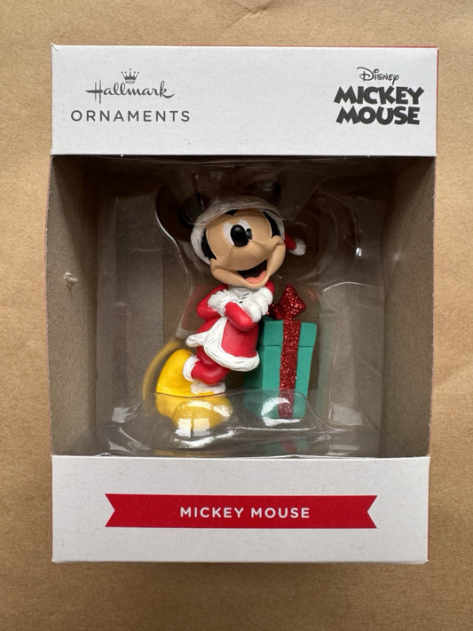 Mickey Mouse on Present - Hallmark Keepsake - Christmas Ornament - NEW
