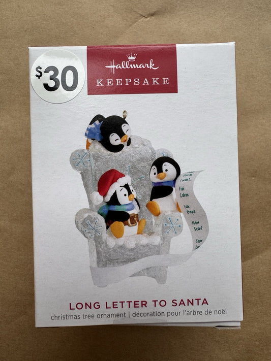 Long Letter to Santa Penguins - Hallmark Keepsake - Christmas Ornament - NEW