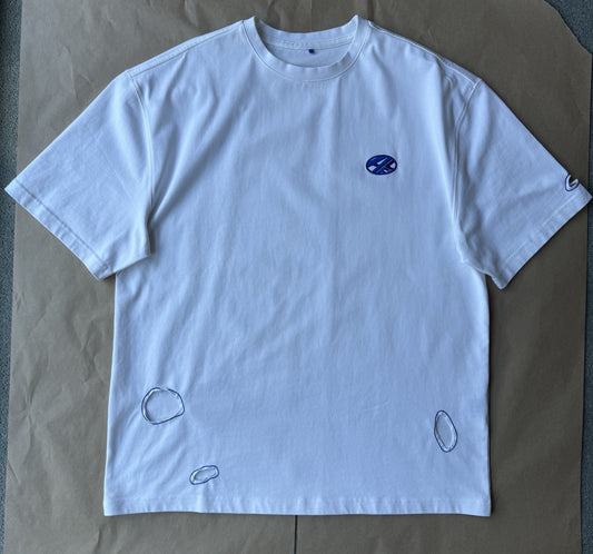Ader Error - White Cutout Oversized T-Shirt - Size M - NEW without Tags